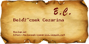Belácsek Cezarina névjegykártya